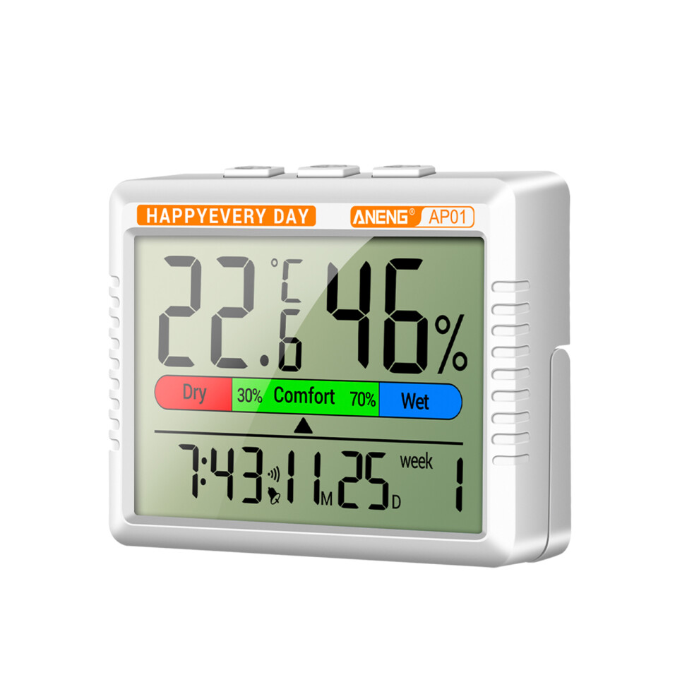 Multifunctional Thermohygrometer With Alarm, Calendar & Snooze, 8.772Cm 6931391305686