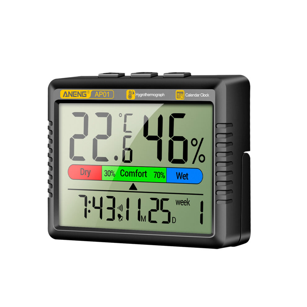 Multifunctional Digital Thermo-Hygrometer With Alarm Clock & Calendar, Abs, 8.772 Cm 7621391305746