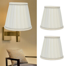 Mini Clip On Lamp Shade Pair for Bulb Soft Fabric Material Table & Wall PX33