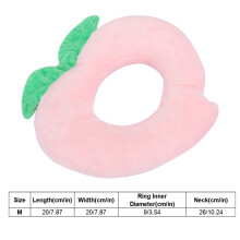 Peach Polyester Sponge Pet Cone for Cats M, Anti-Bite Recovery Collar