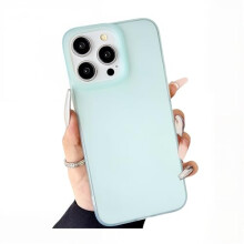 Mint Silicone Case for iPhone 16 Pro Max, Matte Transparent Shockproof Cover with 360 Drop Protection and Raised Camera Edges