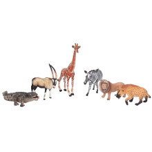 6 Stück Wildtier-Dschungel-Animaux-Sets - PVC-Kunststoff, Lebendig & Realistisch