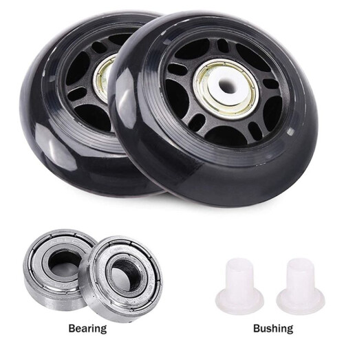 20 Pack Inline Skate Wheels Indoor/Outdoor Replacement Wheel with Bearings 70mm,Black 1