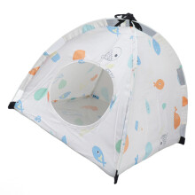 Pet Tent Cartoon Print Detachable Washable Portable Cat Tents for Cats Puppy Small Pets