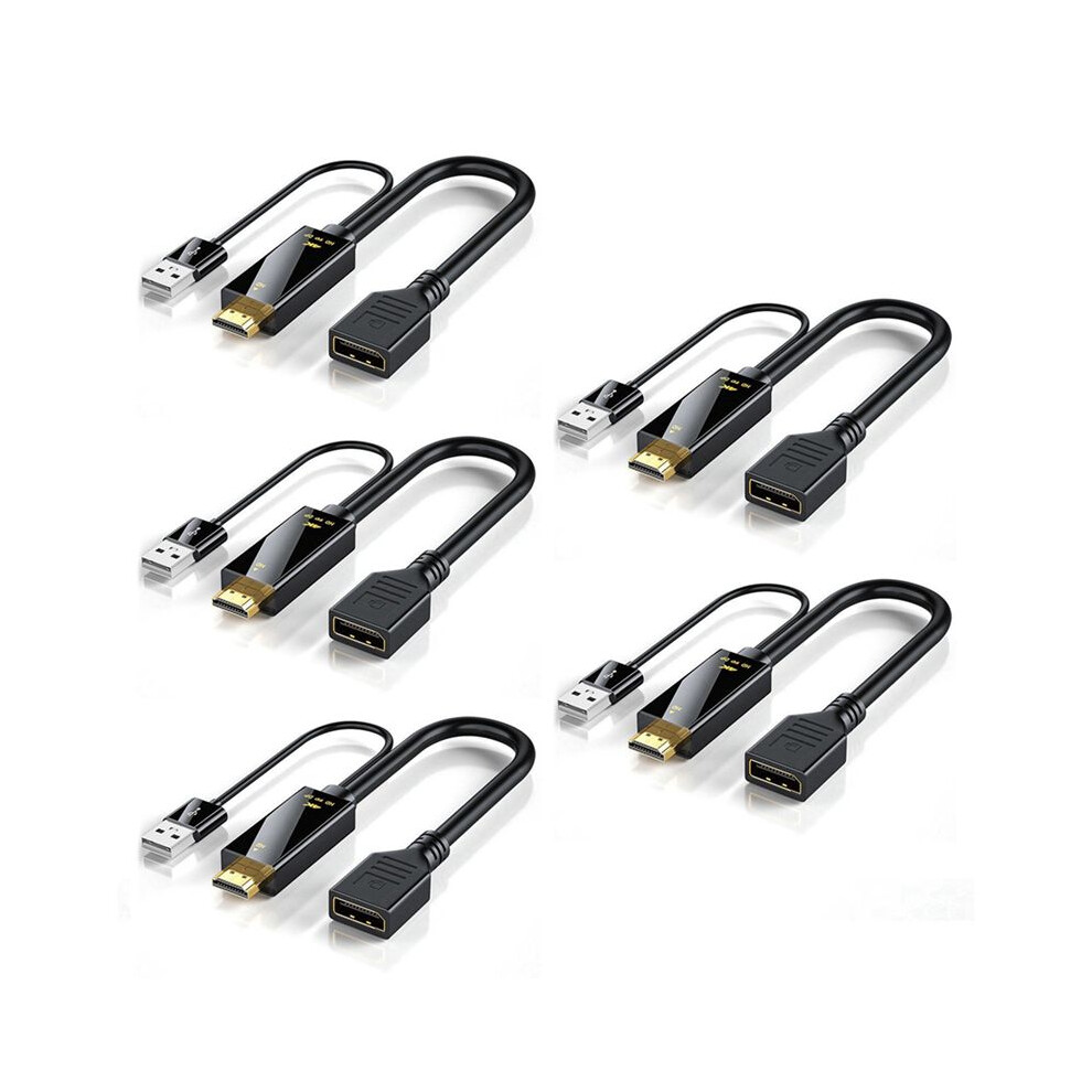 5X -Compatible Male To Female Converter Cable 4K@60Hz -Compatible To Dp Converter Adapter Cable 6032638124647