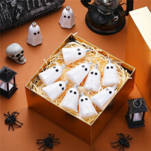 6PCS Cute Ornaments,Ghosts Decoration Halloween Spooky Ornament for Garden Patio Lawn Yard Home Car Decor