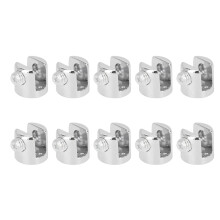 10pcs Zinc Alloy Fixing Clips for 6-8mm Glass & Wooden Boards Easy Installation