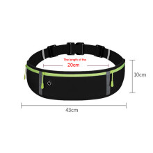 Reflective 3 Pockets Running Belt Phone Pouch Waist Bag for Men Women