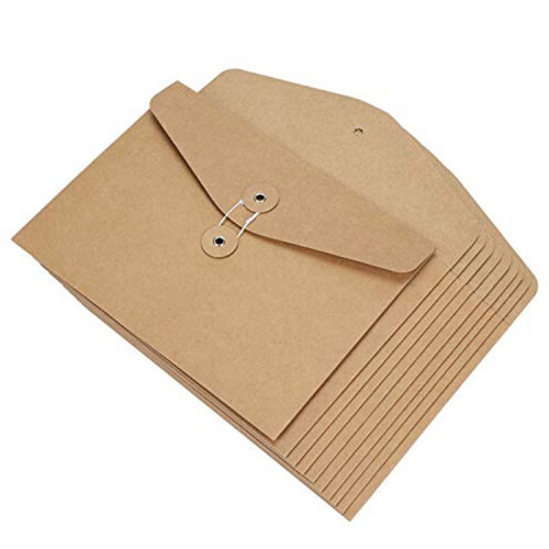 30 Stuks  String Envelope File Folders A5 Briefformaat Document Organizer voor Kantoor School Bruin 2