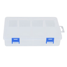 3Pcs Transparent Parts Box with Removable Grids, PP Storage Case