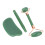 3 pezzi Jadestone Roller Gua Sha a forma di lingotto verde 14