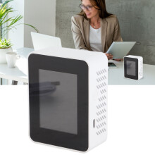 2CO1T LCD CO₂- und Luftfeuchtigkeitsmonitor mit Alarm, 3,7 V, Weiß