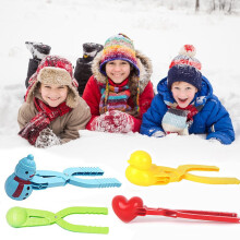 Heart-Shaped Snowball Maker Toy, 34cm Diameter, Plastic Kids Snowball Tool