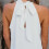 Γυναικεία μπλούζα Cami με φαρδιά λαιμόκοψη και ψηλό ντεκολτέ από σιφόν, κομψή, 4