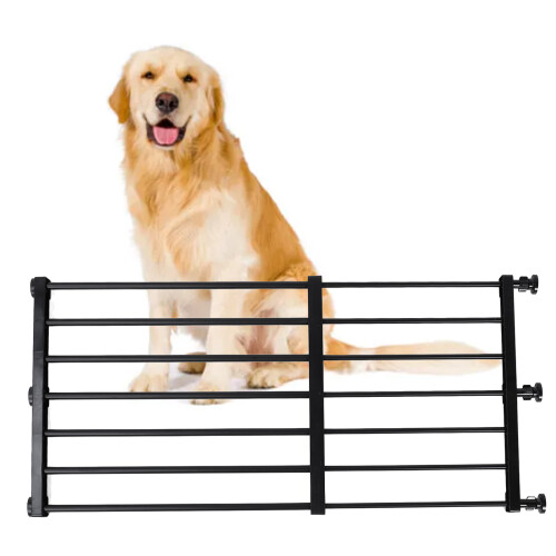 Expandable Short Dog Gate, 59-100cm, Black, 42cm Height 2
