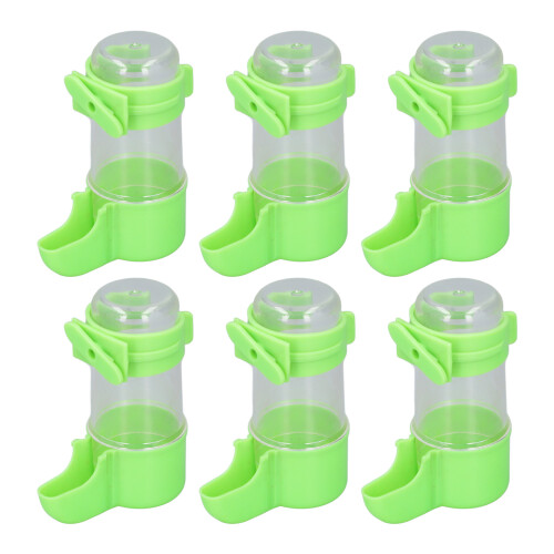 6pcs Bird Cage Water Feeder 100ml Spill-Proof Plastic Hanging Feeder 2