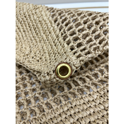 YSL Icare Medium Raffia Crochet Tote Bag 48cm 1