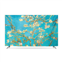 Dust Proof TV Cover 32–86 Inch Flat Screen Protector, Cotton Linen Fabric, Anti‑Fading Print, Easy Fit for Living Room
