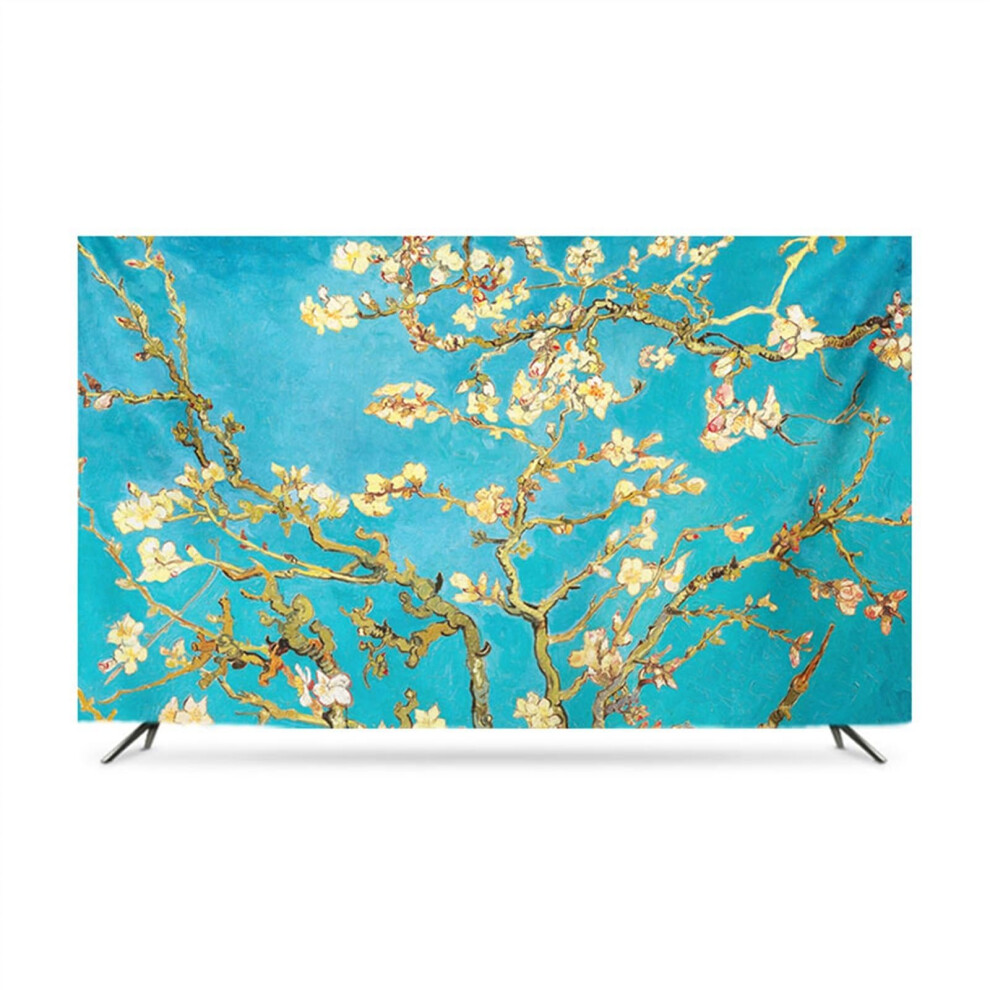 Tv Dust Cover 32Â86 Inch Indoor Screen Protector, Cotton Linen Washable Fabric, AntiâFading Design For Living Room 9330225079422