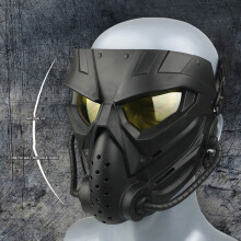 Full Face Paintball Mask TPR Clear Eye Protection, 18x18.2cm, 281g