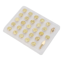 Brass Alphabet Carving Tip 26 for Wood Leather Paper Burn Brand Personalise