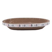 Corrugated Cat Scratch Bed 51x36.5cm Durable Oval Indoor SmudgeProof
