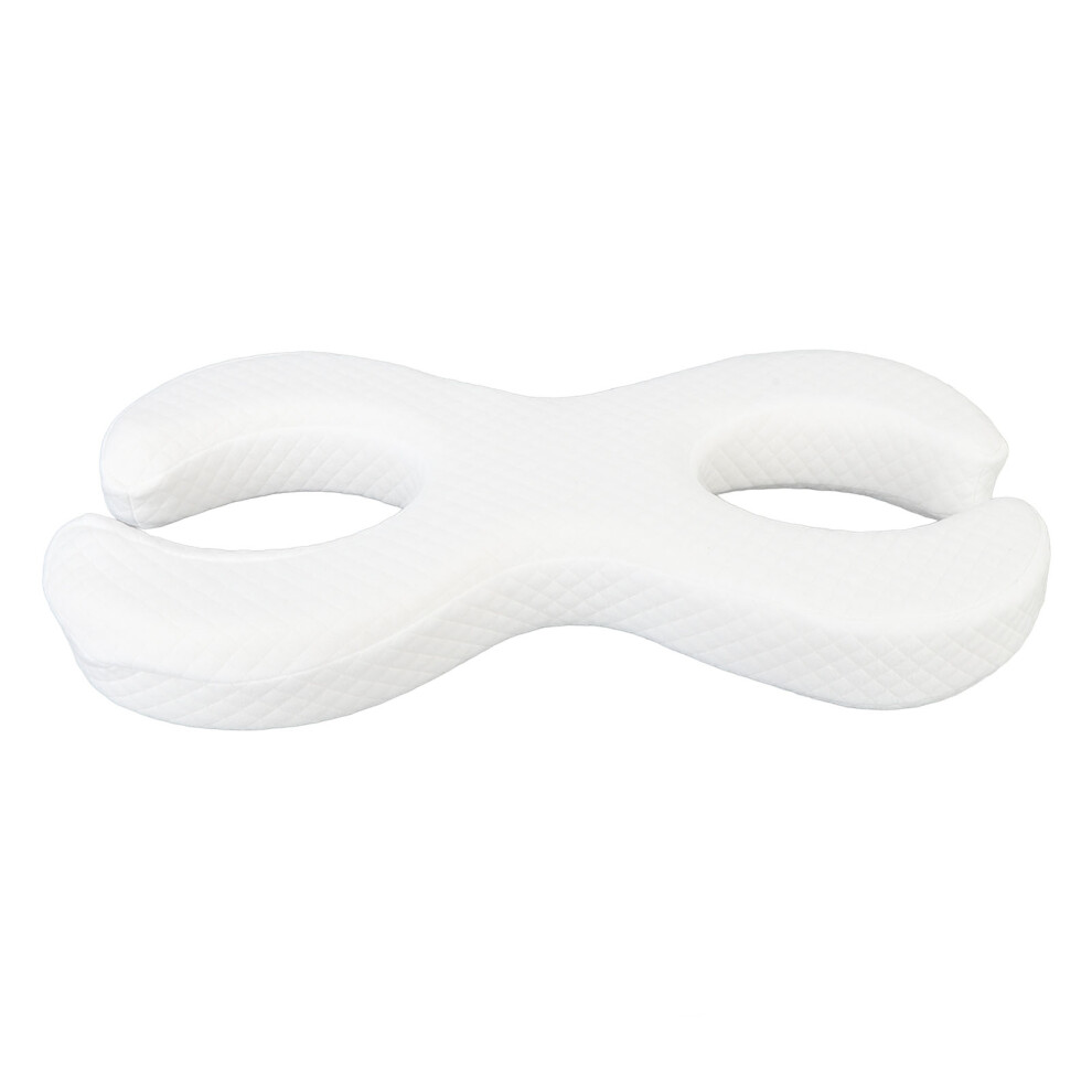 Side Sleep Pillow, Memory Foam, 53x26x6cm, White, Removable Cover