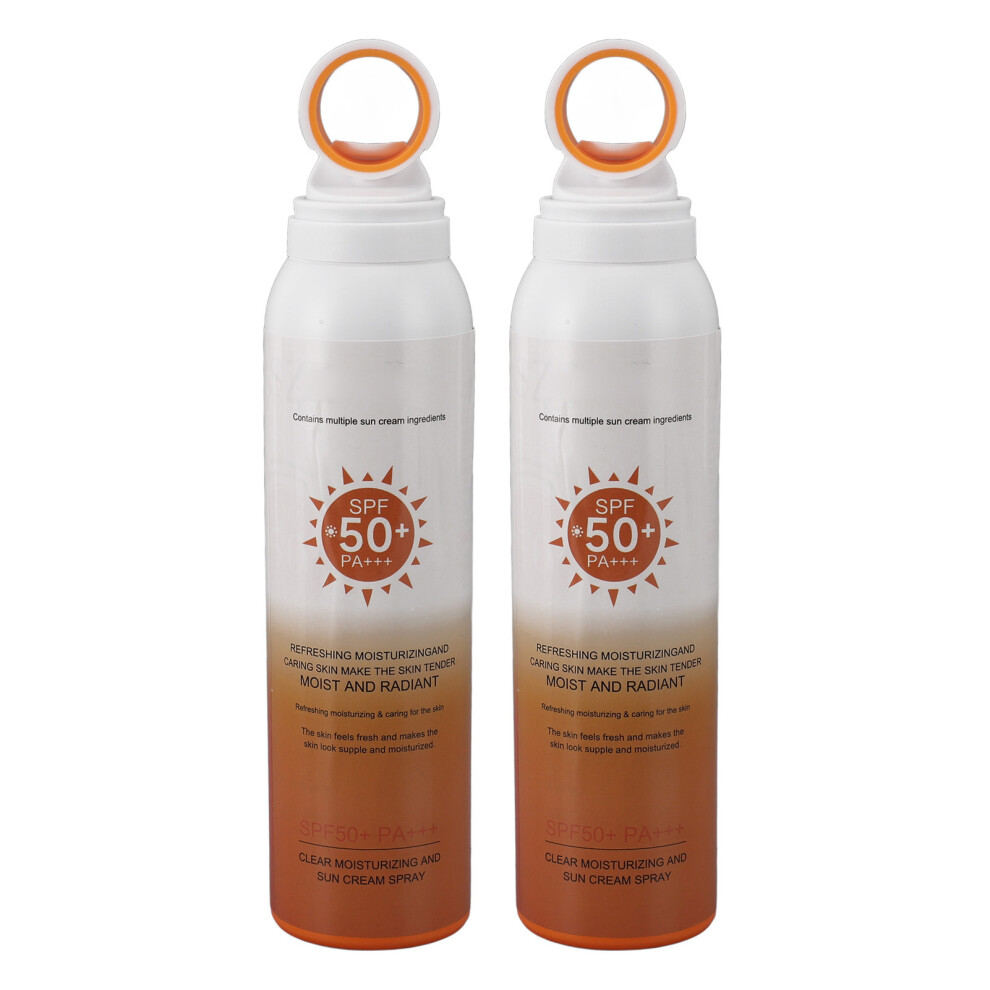 2pcs 150ml SPF 50+ Waterproof Sunscreen Spray | Moisturizing & Greasy-Free