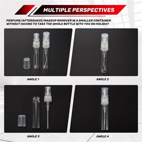 25Pcs  5Ml Glass Refillable Travel Perfume Empty Bottle Atomizer Pump Spray 2