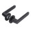 Silent Split Copper Core Door Handle Set for Indoor Bedroom Black 3