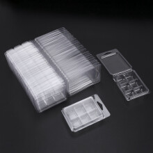100 Packungen Wax Melt Clamshells Formen Quadrat, 6 Hohl Raum Klarer Plastik WüRfel Tray für Kerzen Herstellung und Seife