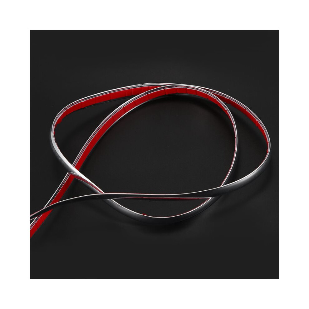 4Pcs 3Meter Car Grille Exterior Chrome Styling Decoration Moulding Trim Strip 12Mm Silver 4712639133757
