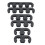 12X Universal 7mm 8mm for  Wire Separator Divider Ignition Lead Wire Divider Separator Clip Black 3