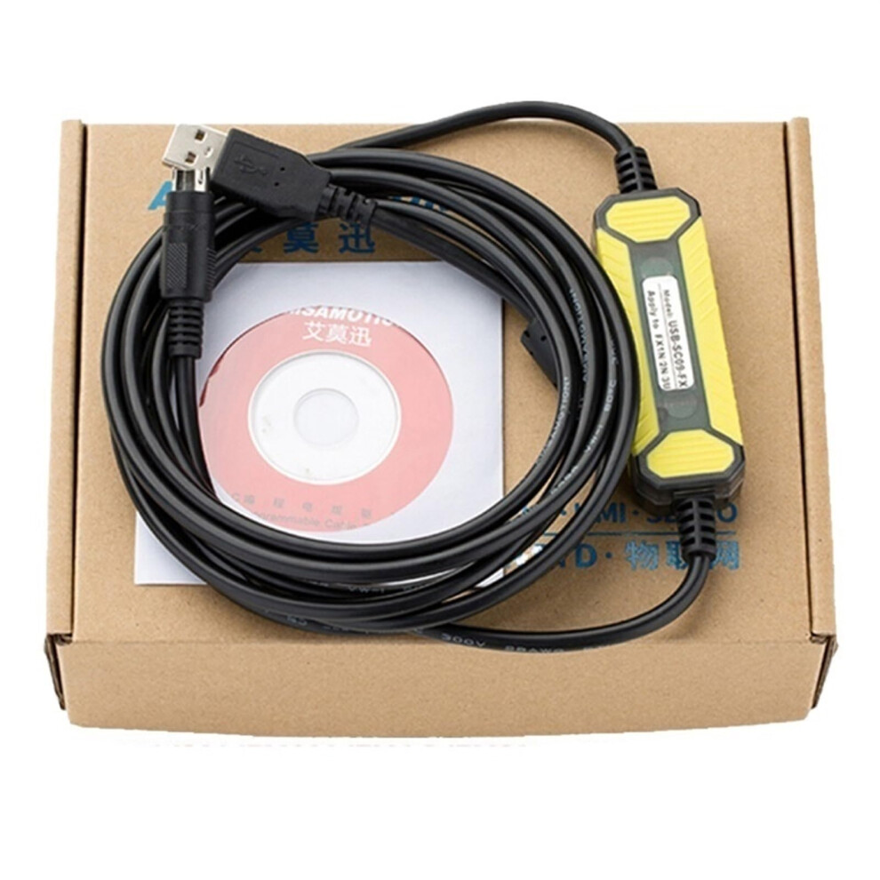 Usb Sc09 Plc Programming Cable For Mitsubishi Fx3u, Fast Data Transfer, Stable Usb Connection Black 9771547626268