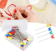 50Pcs Colorful Sewing Straight Pins for Quilting, Craft & DIY Fixation