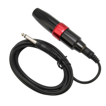 Aluminum Alloy Tattoo Machine Pen, RCA Clip Cord, Black