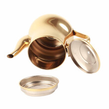Stainless Steel 500ml Gold Teapot with Filter for Tea, Coffee, Oil