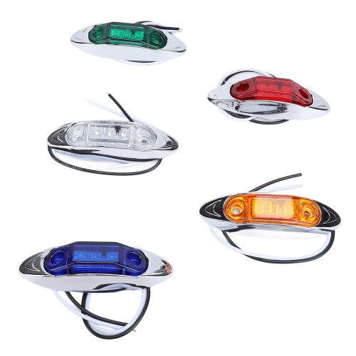 5 Pcs LED Side Marker Light Set, 2W IP67, DC10-30V, Multi Colors 2