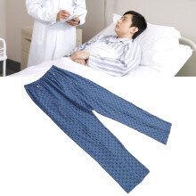 Patient Pants with Side Zipper for Post Surgery & Bedridden, L, Cotton