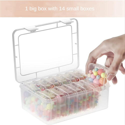 5X Small Storage Box with Lid Small Plastic Clear Box Plastic Storage Container Box Empty  Organiser for Small Items 2