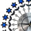 Large Modern Wall Clock Decorative Crystal Flowers Wall Clock 5