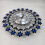 Large Modern Wall Clock Decorative Crystal Flowers Wall Clock 7