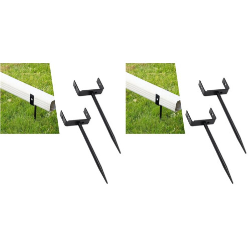 Rainwater Downspout Bracket - Heavy-Duty Adjustable Size, Rust-Proof Anchor for Pipe Support, Easy Installation (4 Pack)