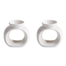 2X Essential Oil Burner Modern Porcelain Aroma Burner for Patio