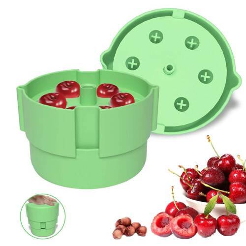 Pitter Tool Pit Remover-Quick Release Multi- Pit Remover,Effort-Saving Hand Push Presses Design for Fruits 2