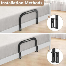 2pcs Slide Stopper, Non-Slip Gripper Retainer Bar, Mattress Holder for 1.5 "X 2" Bed Frame to Prevent Sliding