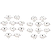 20PCS Ceramic B9A Silver-Plated 9Pin Vacuum Tube Socket Panel Chassis Mount for ECC81 ECC82 ECC83 EL84 6922 Vacuum Tube