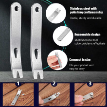 16 Pieces Pry Bar Stainless Steel Flat Bar Multifunction Small Pry Bar EDC Survival Opener Tool Set
