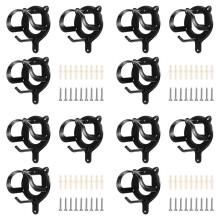 12 Counts Horse Bridle Rack Bracket Bridle Hooks Tack Storage Halter Hanger Metal Holder with Tubes and Screw