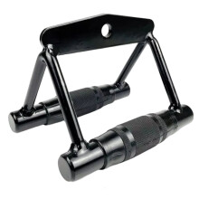 V Shaped Pull Rod Cable Pulldown Attachment Double D Row Handle for Strength Training 502R-Black